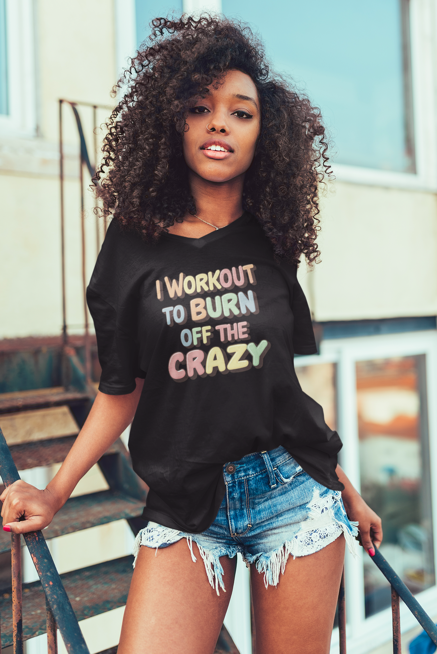 I workout to burn off the crazy T-Shirt for Women | Unfiltered - Unfiltered