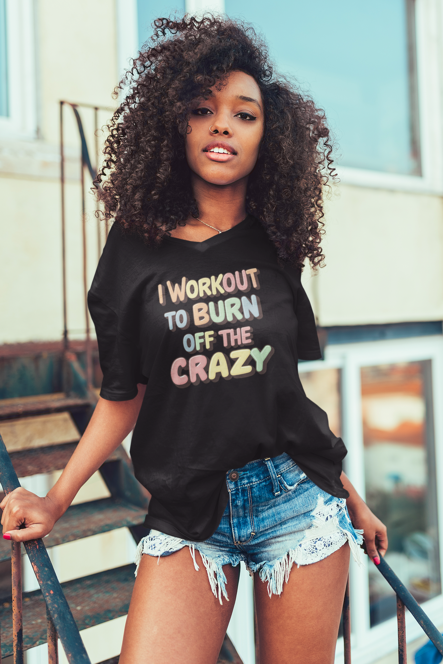 I workout to Burn off the crazy Unisex Classic Crew T-Shirt | Unfiltered