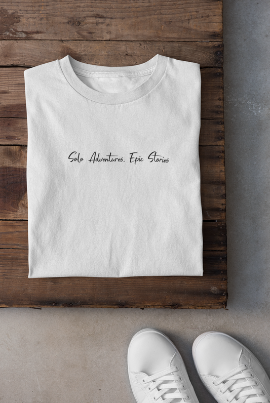 Solo Adventures Epic Stories Unisex Oversized Terry Cotton Tee - Unfiltered
