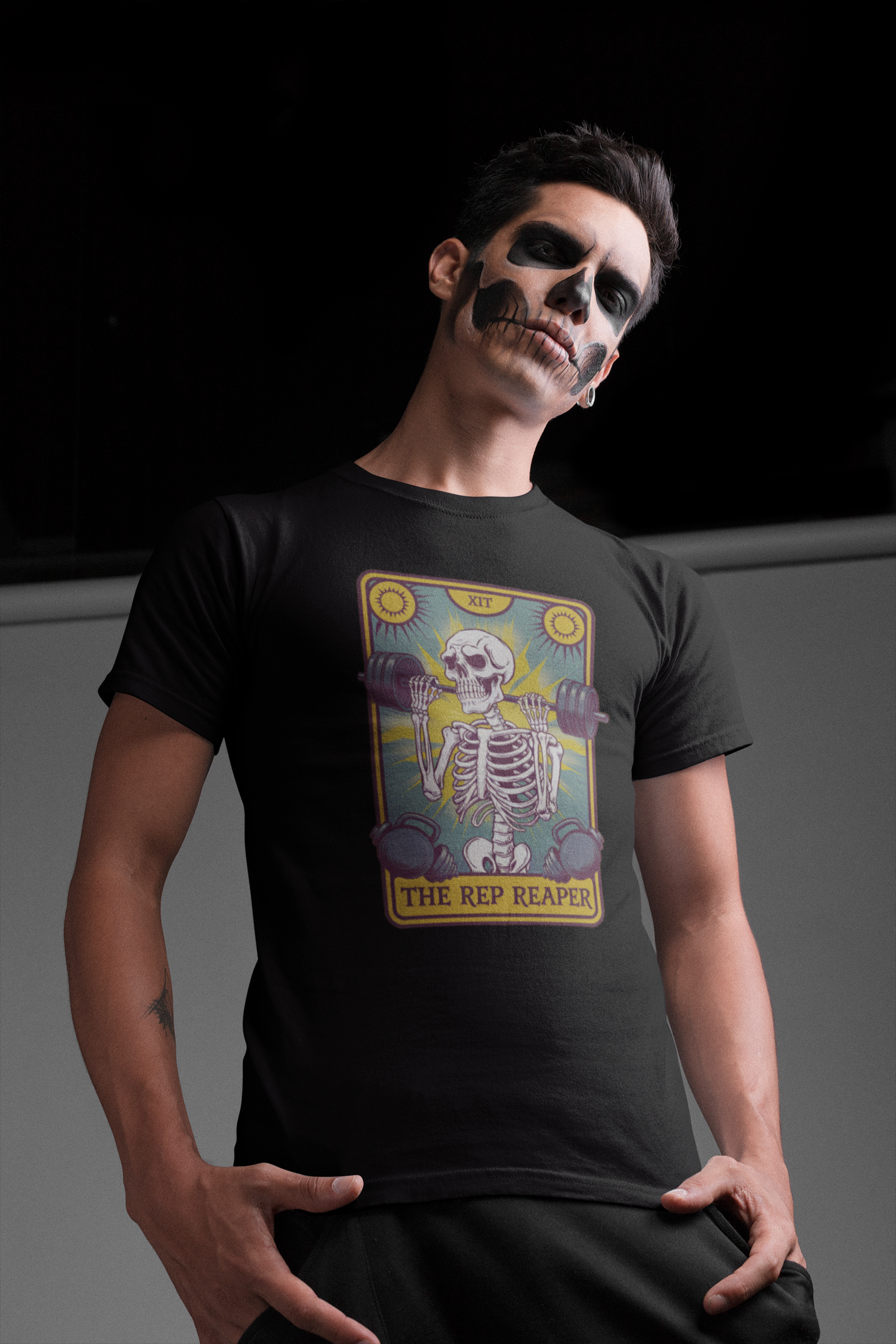 The Reps Reaper in yellow Unisex Gym Meme TShirt| Unfiltered