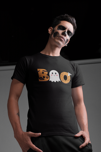 BOO in orange halloween Unisex T-Shirt| Unfiltered