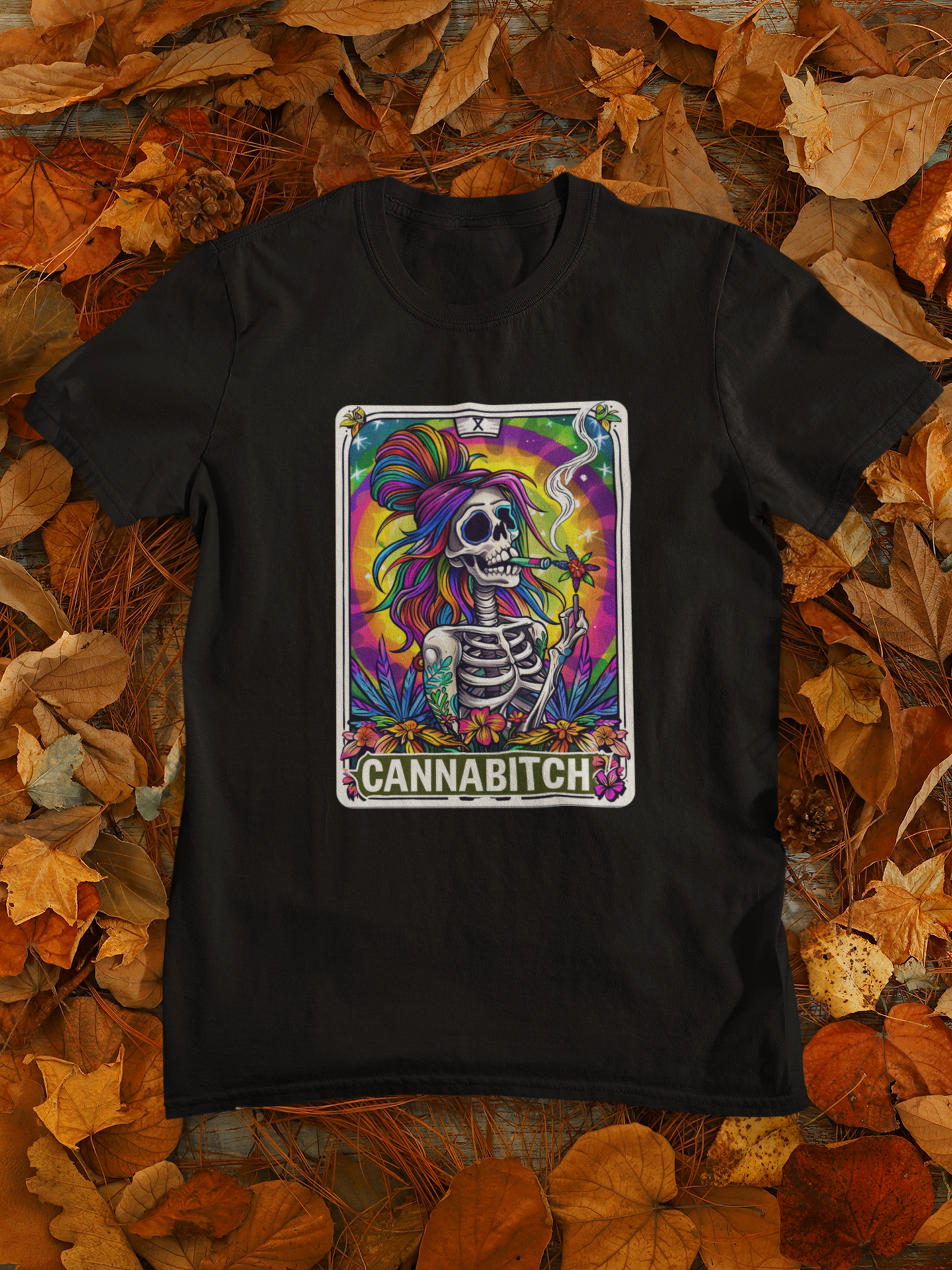 Cannabitch Tarot card Design T-Shirt for Women| Unfiltered