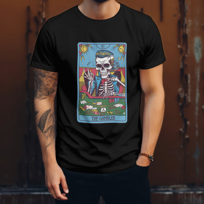 The gambler Skeleton Tarot inspired Unisex T-Shirt | Unfiltered