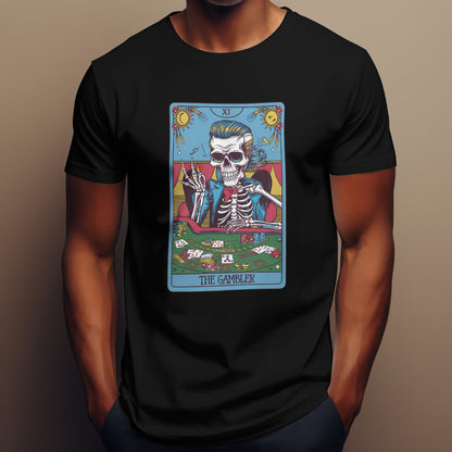 The gambler Skeleton Tarot inspired Unisex T-Shirt | Unfiltered